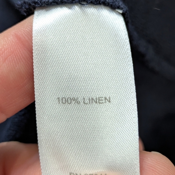 J Jill Blue Sheer Lightweight Knit Open Cardigan Linen Sweater M - Picture 6 of 7